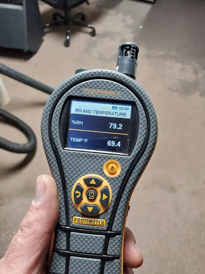 Moisture meter humidity assessment for Fire & Smoke Damage Restoration in Cary